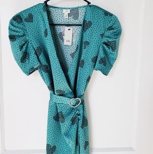 NWT Asos River Island Puff Sleeve Dress